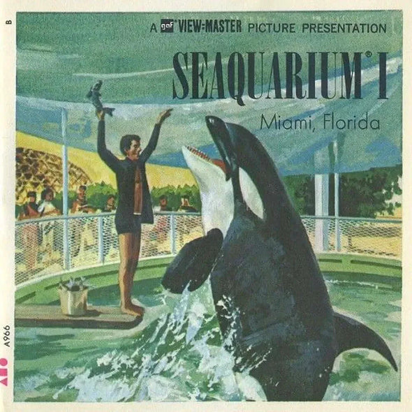 Seaquarium - Miami, Florida - View-Master 3 Reel Packet - 1960s views - vintage - (PKT-A966-G1B) Packet 3dstereo 