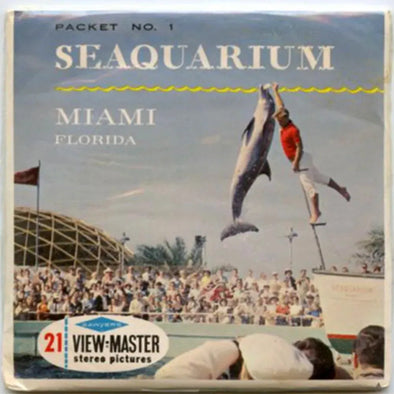 Seaquarium No.1- View-Master 3 Reel Packet - 1960s - vintage - (PKT-A966-S6Am) Reels 3Dstereo 