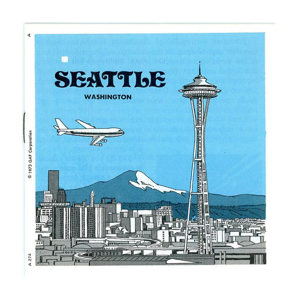 Seattle Washington - View-Master 3 Reel Packet - 1970s Views - Vintage - (PKT-A274-G3Ank) Packet 3dstereo 
