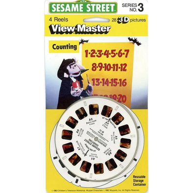 Sesame Street Counting - Serie No. 3 - View-Master - 4 Reel Set on Card - NEW - (M13) 3dstereo 