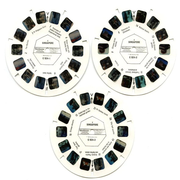 Singapore - View-Master 3 Reel Set on Card - (zur Kleinsmiede) - (C924-EM) - vintage VBP 3dstereo 