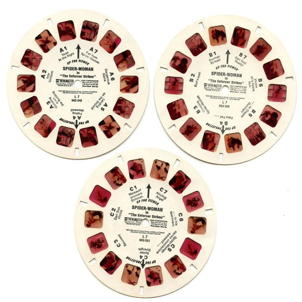 Spider-Woman - View-Master 3 Reel Packet - 1970s - Vintage - (PKT-L7-G6nk) Packet 3Dstereo 