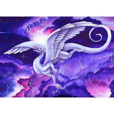 Storm Dancer Dragon - 3D Lenticular Postcard Greeting Card Postcard 3dstereo 