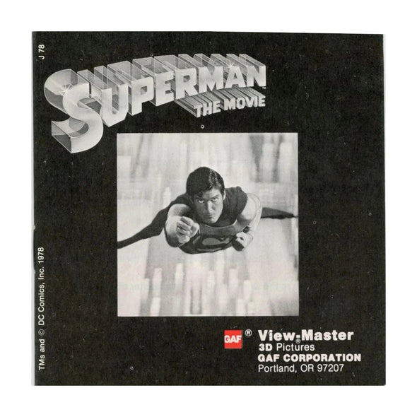 Superman the Movie - View-Master 3 Reel Packet - 1970s - vintage - (J78-G5) Packet 3dstereo 