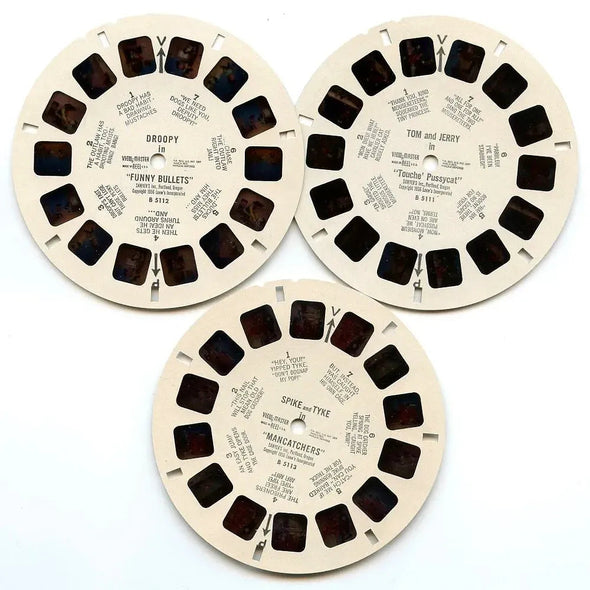 Tom & Jerry - Droopy-Spike - Tyke - View-Master - Vintage - 3 Reel Packet - 1960s - B511 3Dstereo 