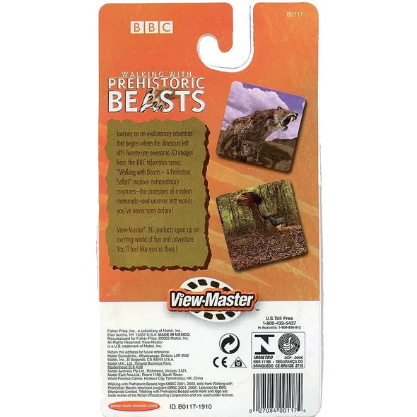 Walking with Prehistoric Beasts - View-Master 3 Reel Set on Card - NEW - B0117 VBP 3dstereo 