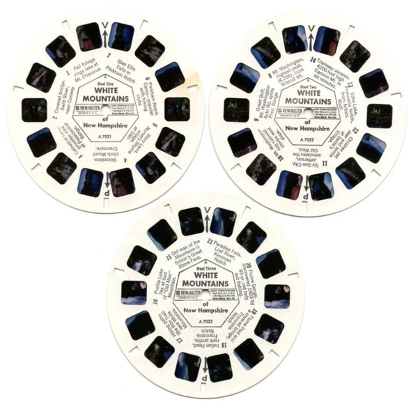 White Mountains - View-Master 3 Reel Packet - 1960s Views - Vintage - (ECO-A702-S6A-b) Packet 3dstereo 