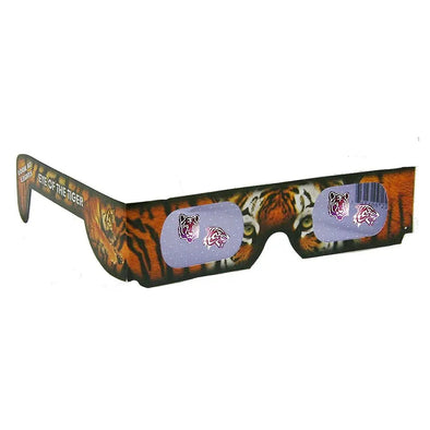 Wild Eyes™ 3D Cardboard Holographic Animal Glasses - TIGER - NEW 3dstereo 