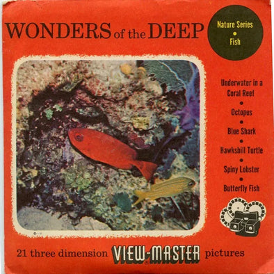 Wonders of the Deep - Natural Series - View-Master 3 Reel Packet - vintage - (PKT-WOND-S3) Packet 3dstereo 