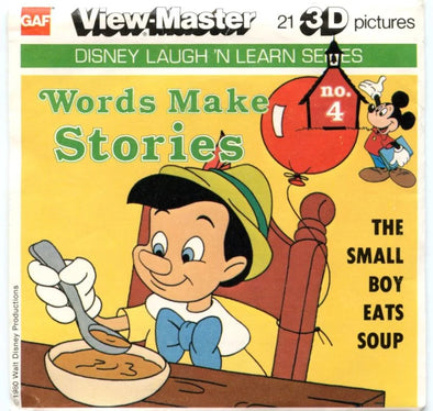 Words Make Stories - View-Master 3 Reel Packet - 1970s - vintage - (ECO-K9-G5) Packet 3dstereo 