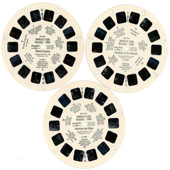 World's Fair - View-Master 3 Reel Packet - 1950s views - Vintage - (ECO-B760-S4) Packet 3dstereo 