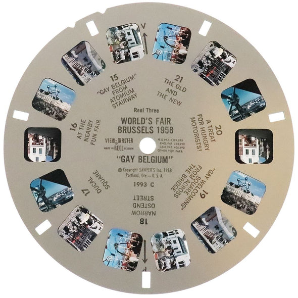 Brussels World's Fair - Gay Belgium - View-Master 3 Reel Packet - 1958 - vintage - 1993ABC-BS3 Packet 3dstereo 