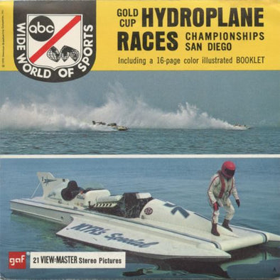 View-Master 3 Reel Packet - Hydroplane Races - 1960s - vintage - (B945-G1A) 