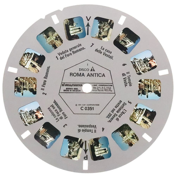 Roma Antica - Italy Series No. 6 - View-Master 3 Reel Packet - 1970s views - vintage - C035-BG4 Packet 3Dstereo 