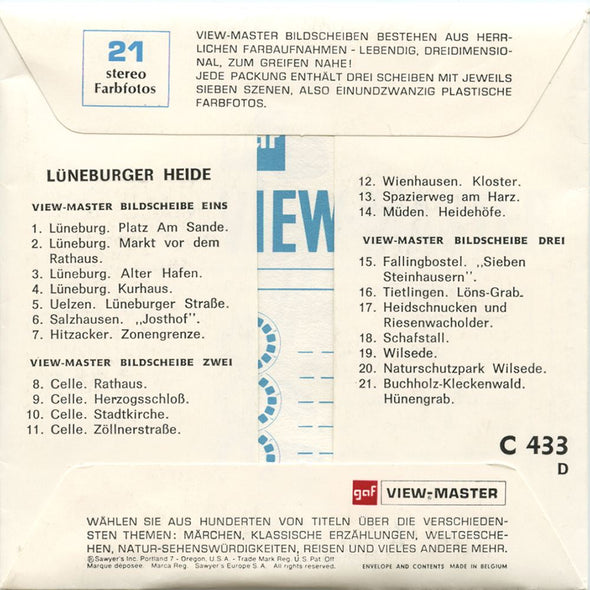 ANDREW - Lüneburger Heide - View-Master 3 Reel Packet - 1960s views - vintage - C433D-BG2 Packet 3dstereo 