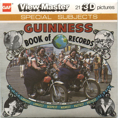 Andrew - Guinness Book Of World Record - View-Master 3 Reel Packet - 1970s - vintage - (J24-G6nk) Packet 3dstereo 