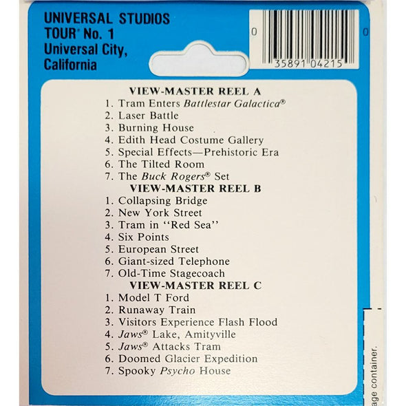 Universal Studios Hollywood No.1 - Jaws - View-Master 3 Reel Set - 1980s - vintage - 5344 VBP 3dstereo 