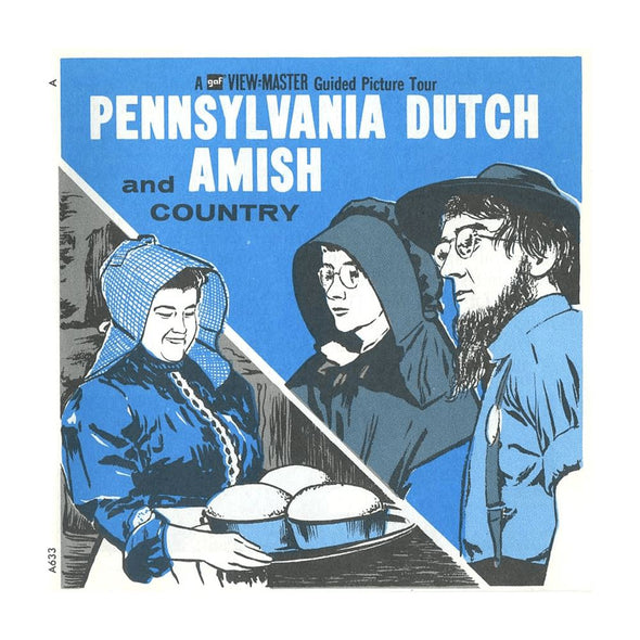 Pennsylvania Dutch & Amish Country - View-Master - Vintage - 3 Reel Packet - 1960s views - (PKT-A633-G3) Packet 3dstereo 