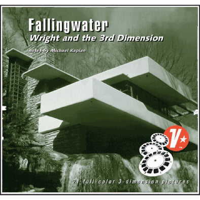 Fallingwater - Wright & 3rd Dimension - View-Master 3 Reel Set in Case - Architecture - vintage - 302 Packet 3dstereo 