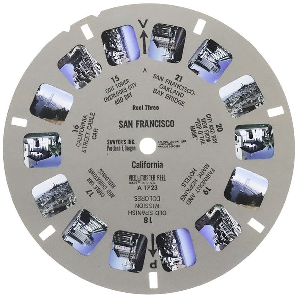 San Francisco - View-Master 3 Reel Packet - 1960s views - vintage - A172-S6A Packet 3dstereo 