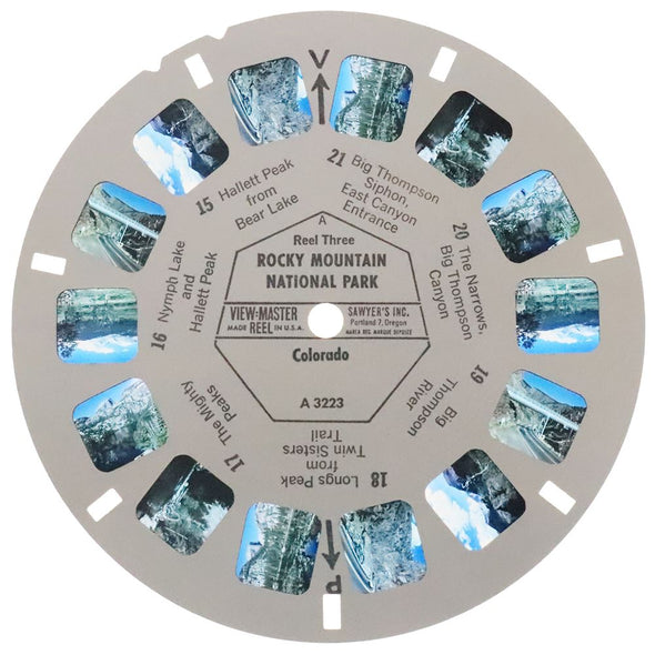 Rocky Mountain National Park - View-Master 3 Reel Packet - 1960s views - vintage - A322-S6A Packet 3dstereo 