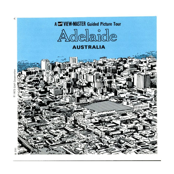 Adelaide South Australia - View-Master 3 Reel Packet - 1970s Views - Vintage - (zur Kleinsmiede) - (B291-G3A) Packet 3dstereo 