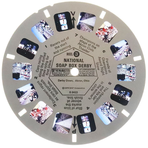 ANDREW - National Soap Box Derby - View-Master 3 Reel Packet - 1970 - (B942-G3A) Packet 3dstereo 