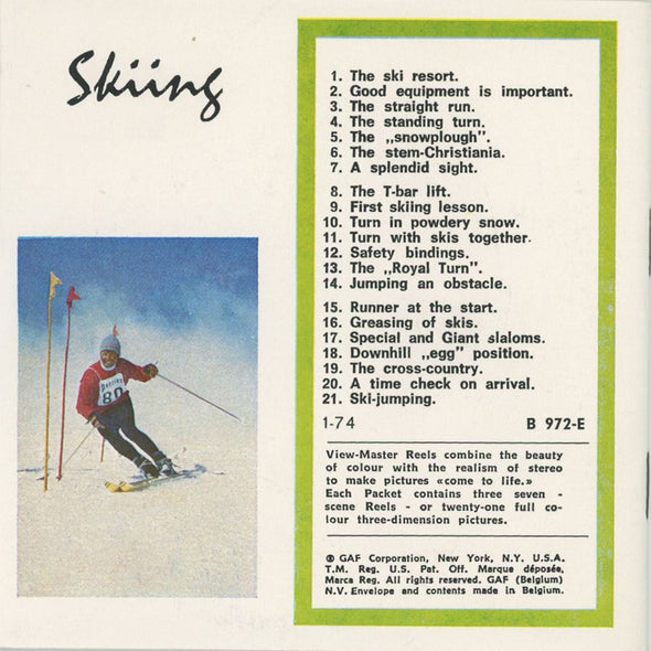4 ANDREW - Skiing - View-Master 3 Reel Packet - 1970 - vintage - B972E-BG3 Packet 3dstereo 