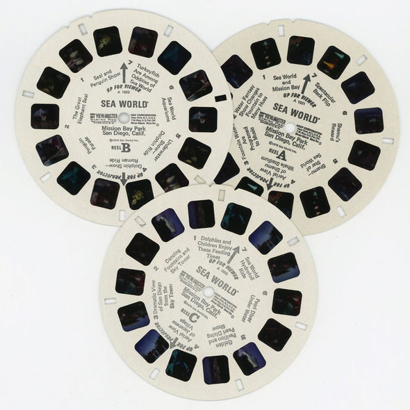 Sea World California - View-Master 3 Reel Packet - 1970's vintage - (PKT-H16-G5) Packet 3dstereo 