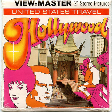 Hollywood -View-Master - Vintage - 3 Reel Packet -1970s views - vintage -(PKT-H64-V1mint) Packet 3dstereo 