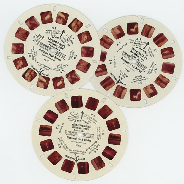 Yellowstone No.1 - View-Master 3 Reel Packet - 1970's view - vintage - (PKT-H66-G5NK) Packet 3Dstereo 