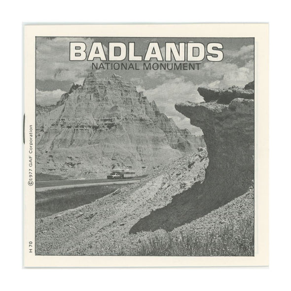 Badlands National Monument - View-Master 3 Reel Packet - 1970s views - vintage - (PKT-H70-G5NK) Packet 3dstereo 