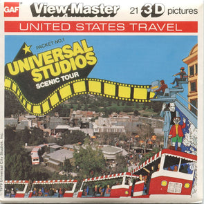 Universal Studios Scenic Tour - View-Master 3 Reel Packet - 1970s Views - Vintage - (zur Kleinsmiede) - (K73-G6nk) Packet 3dstereo 
