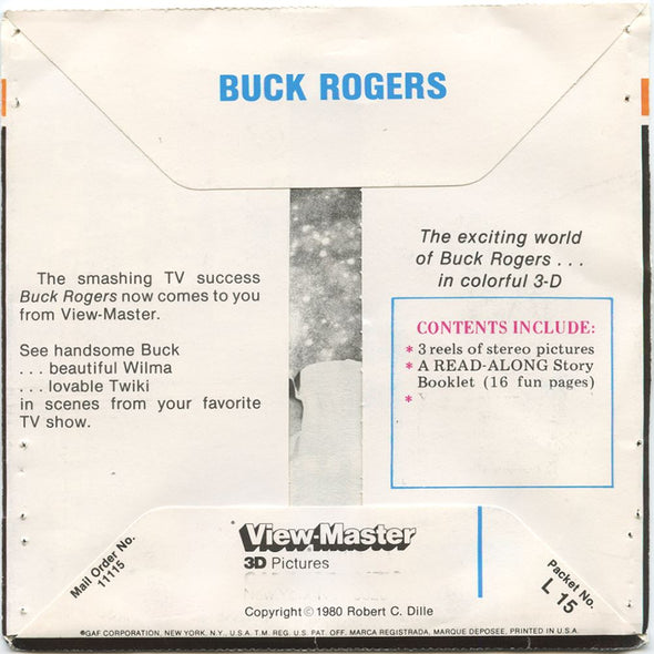 Buck Rogers - View-Master 3 Reel Packet - 1980s - vintage - L15-V2 Packet 3dstereo 