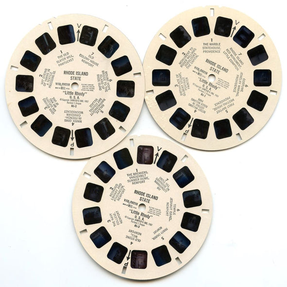 Rhode Island - State - Vintage View-Master 3 Reel Packet - 1950s views (PKT-RI123-S3) Packet 3dstereo 