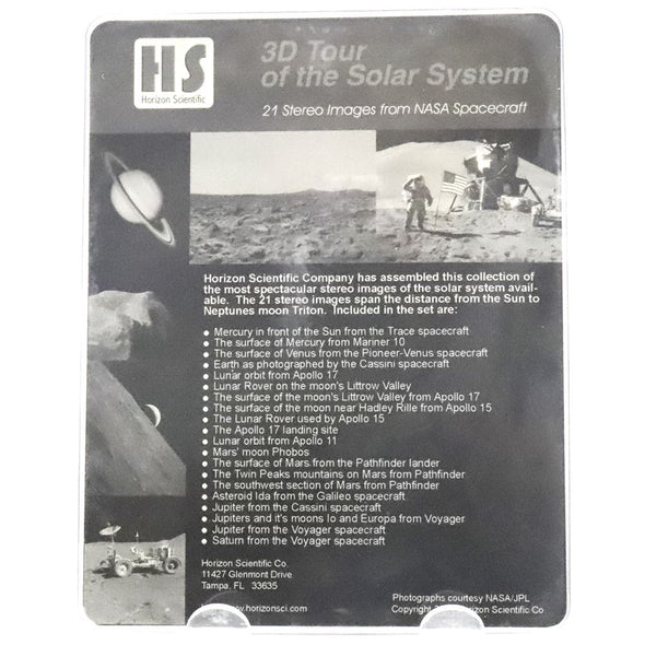 4 ANDREW - 3D Tour of Solar System - View-Master 3 Reel Set - Horizon Scientific Packet 3dstereo 