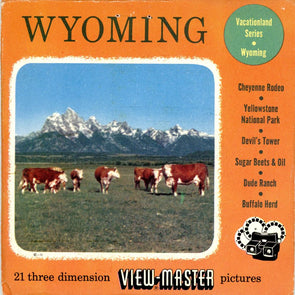 ViewMaster - Wyoming - Vacationland Series - Vintage - 3Reel Packet - 1950s Views Packet 3dstereo 