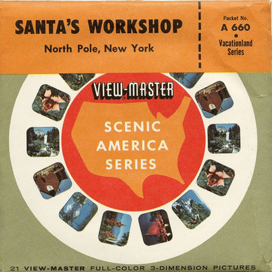 Santa's Workshop, North Pole, N.Y. - Vintage Classic ViewMaster(R) 3 Reel Packet - 1960s views Packet 3dstereo 
