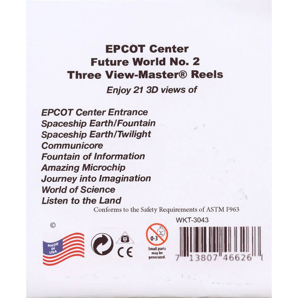 Epcot Center Future World 2 - View-Master 3 Reel Set - AS NEW - 3043 WKT 3dstereo 