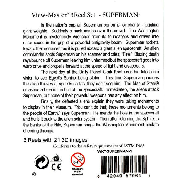 Superman - View-Master 3 Reel Set - NEW - (WKT-1064) WKT 3dstereo 