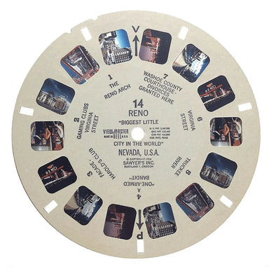 Reno, NV - "Biggest Little City in the World" - View-Master Single Reel 1956 - vintage - (REL-14) 3dstereo 