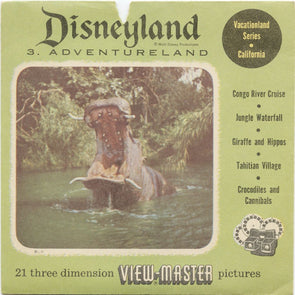 Adventureland - View-Master 3 Reel Economy Packet - vintage - 853-A,B,C-S3 Packet 3Dstereo 