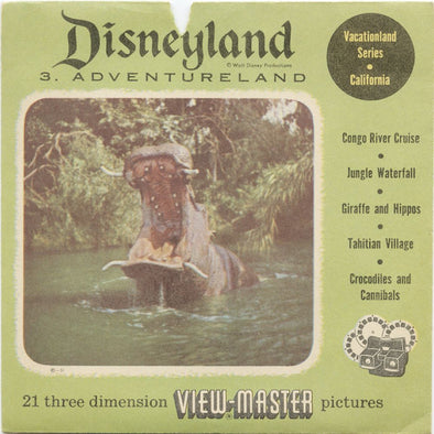 Adventureland - View-Master 3 Reel Economy Packet - vintage - 853-A,B,C-S3 Packet 3Dstereo 