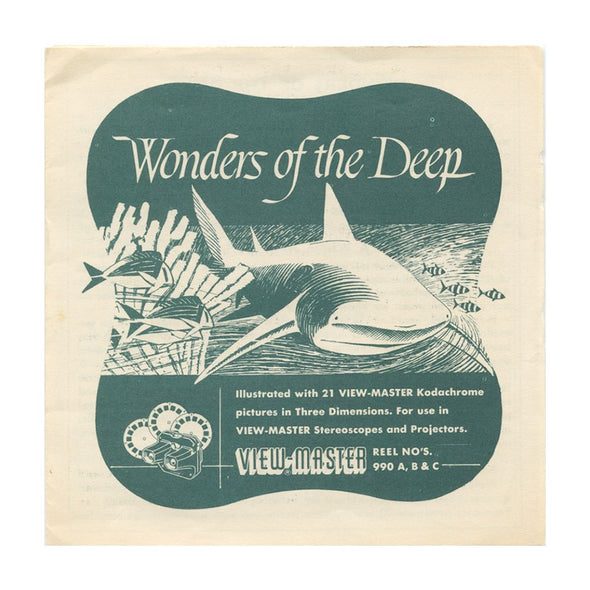 9 ANDREW - Wonders of the Deep - View-Master 3 Reel Packet - vintage - 990-A,B,C-S1 Packet 3Dstereo 