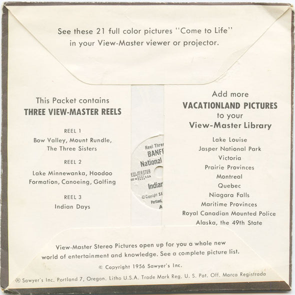 9 ANDREW - Banff - View-Master 3 Reel Economy Packet - vintage - A004-S4 Packet 3Dstereo 