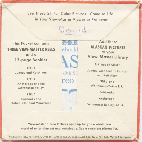9 ANDREW - Alaska - View-Master 3 Reel Economy Packet - vintage - A101-S4 Packet 3Dstereo 