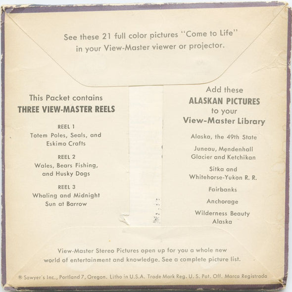 9 ANDREW - Eskimos of Alaska - View-Master 3 Reel Economy Packet - vintage - A102-S4 Packet 3Dstereo 