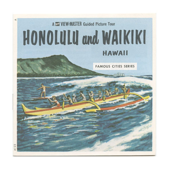 9 ANDREW - Honolulu and Waikiki - View-Master 3 Reel Economy Packet - vintage - A123-G3A Packet 3Dstereo 