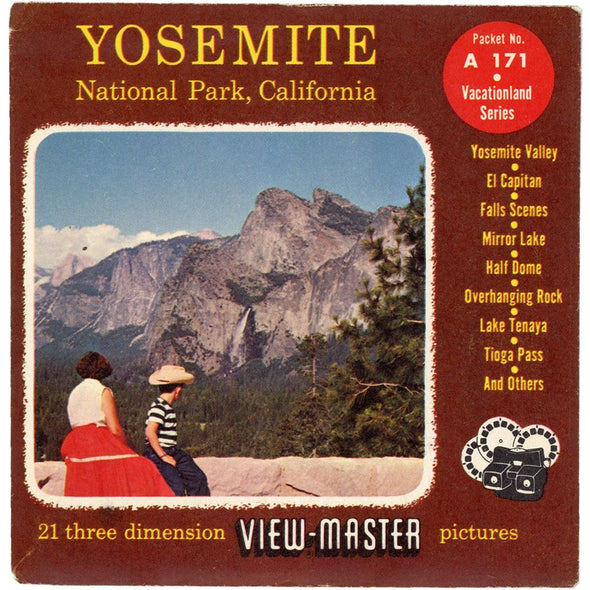 Yosemite National Park - View-Master 3 Reel Packet - vintage - A171-S4 Packet 3dstereo 