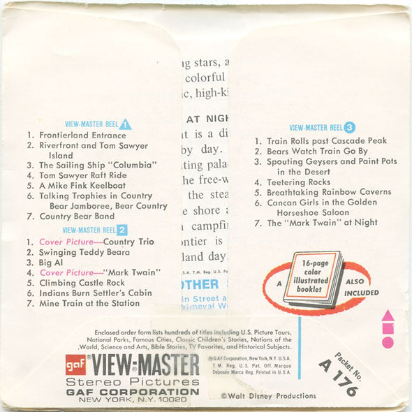 9 ANDREW - Frontierland - View-Master 3 Reel Economy Packet - vintage - A176-G3F Packet 3Dstereo 